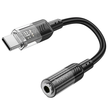 Перехідник HOCO Spirit transparent digital audio converter Type-C to 3.5 mm LS37 |15cm, DAC| black
