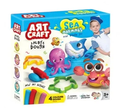 Набор теста для лепки Морские животные 4 цвета формы и аксессуары Art Craft 03684 200 г