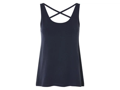 Топ с перекрещенными лямками для женщины Esmara LYCRA® 480834 S темно-синий