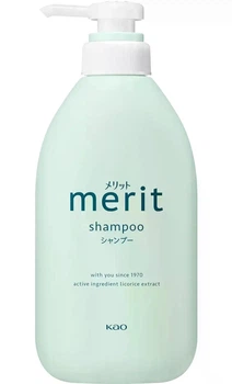 Увлажняющий шампунь от перхоти Kao Merit Shampoo , с дозатором 450 мл