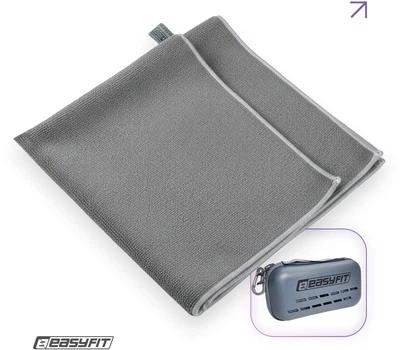 Полотенце из микрофибры EasyFit спортивное 90х50 см RoyalWing + кейс (56003744)