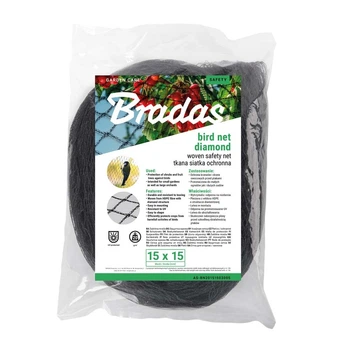 Сетка для защиты от птиц Bradas DIAMOND 20 г/м² 10x10 м, тканая, 15 x 15 мм (AS-BN20151510010)