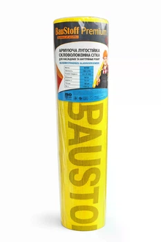 Склосітка штукатурна Baustoff Premium M160 для фасадних робіт 160 г/м2 50 м2 Жовтий
