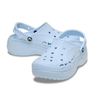 Жіночі крокси платформа блакитні Crocs Baya Platform Mineral Blue Clog (38-39, блакитні)