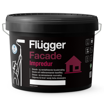 Краска фасадная силиконовая матовая Flugger Facade Impredur (Base 41 - прозрачная, под тонирование) 9.1л