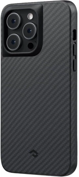 Чохол протиударний для iPhone 14 Pro Pitaka Military Grade MagSafe MagEz Case Pro 3 1500D Black/Grey (KI1401PP)