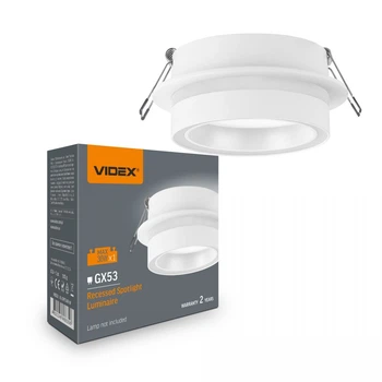 Світильник VIDEX під лампу GX53 врізний Білий (VL-SPF34R-W)