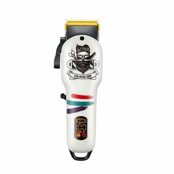 Триммер для бороды и волос VGR аккумуляторный 2000 мАч USB зарядка 4 насадки белый
