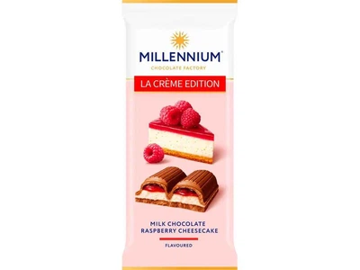 Шоколад MILLENNIUM 100г Millennium La Creme Edition мол з кремов та малиновою нач