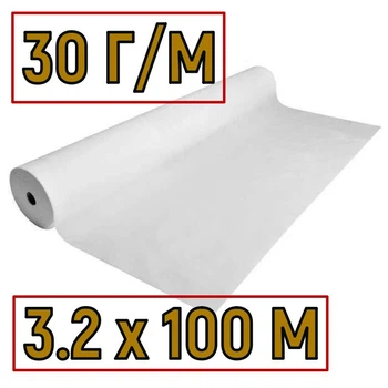 Агроволокно AgroStar 30 г/м² 3.2 x 100 м белое укрывное для теплицы
