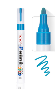 Універсальний Фарбувальний Маркер TOYO Paint Marker — Яскравий Блакитний