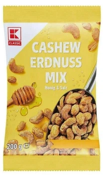 Горіхи Cashew Erdnuss mix Honig Salz з медом та сіллю 200g