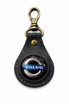 Брелок VOLVO ручная робота натуральная кожа 50мм