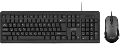 Комплект клавиатура и мышь 2E MK401 USB-A, EN/UK, черный (642773)