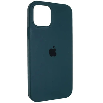 Чехол Fiji Silicone Case для Apple iPhone 12 бампер накладка Full Soft Midnight Green