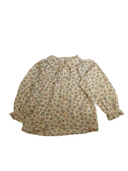 Рубашка H&M 86 Светло-бежевый 1197196_цветы