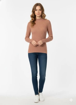 Водолазка H&M S Темно-бежевый 31-0504