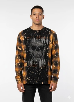 Жіночий лонгслів H&M M Коричневий 0397431_череп