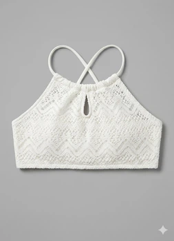 Купальный топ H&M 146/152 Белый 1218090