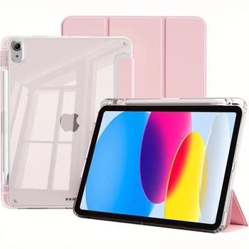 Чохол iPad Mini 6/7 Acrylic Clear Frame Pen Slot light pink
