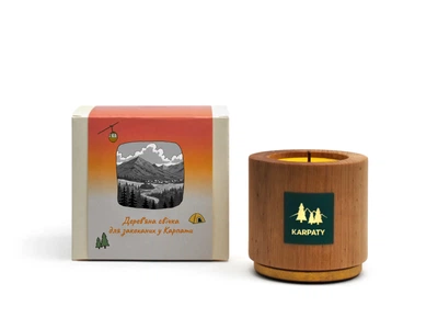 Свеча в дереве WOOD MOOD Symbol Candle Karpaty (1712377000)
