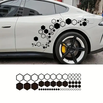 Наклейки полосы на авто ARB 3D TUNING STUDIO Соты черные 770х210х0.070мм