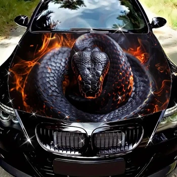 Наклейка на капот ARB 3D TUNING STUDIO Змея Ч 1500х1200х0.15мм