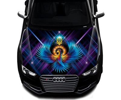 Наклейка на капот ARB 3D TUNING STUDIO Тризуб фенікс 1500х1200х0.15мм