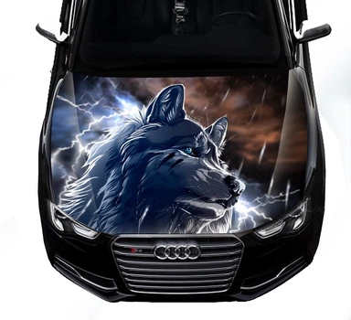 Наклейка на капот ARB 3D TUNING STUDIO Волк абстракция 1500х1200х0.080мм