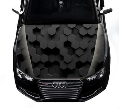 Наклейка на капот ARB 3D TUNING STUDIO Соти чорні 1500х1200х0.080мм