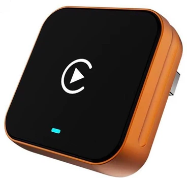 Бездротовий WiFi USB + Type-C Карплей адаптер Apple CarPlay Android Auto сенсорне керування на екрані авто безпровідний Перехідник для бездротового підключення автопідключення вбудований мікрофон CP027 Black