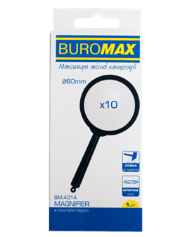 Лупа BUROMAX 4314 D60х10, пластик (24) /BM.4314/