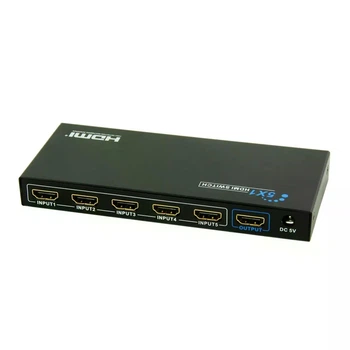 HDMI видео переключатель 1шт 5x1 управление 5 устройствами через пульт вывод сигнала на один дисплей
