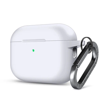 Силіконовий чохол для навушників Apple AirPods Pro 3, Hang Case, білий, ультратонкий захисний кейс товщиною 2 мм, захист від подряпин, пилу та ударів, компактний, з карабіном для кріплення, ArmorStandart (ARM88284)