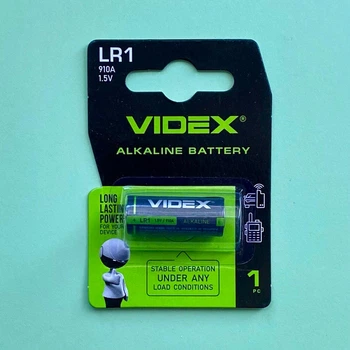 Батарейка щелочная VIDEX LR1 (N / 910A) 1.5V - надежный элемент питания для компактной электроники