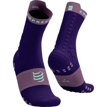 Бігові шкарпетки для марафону на довгі дистанції Compressport Pro Racing Socks V4.0 Trail Purple/grape M (100078298)