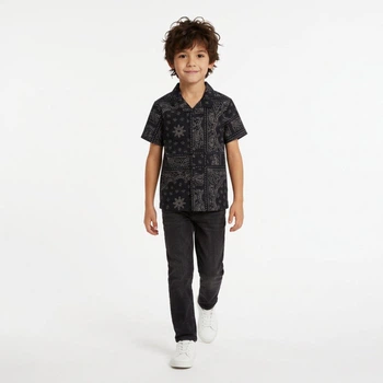 Летняя рубашка на мальчика с принтом «бандана» 134 см (8-9Y) Primark