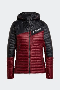 Жіночі пухові куртки TERREX Techrock Down Hooded Jacket червоний з чорним M