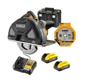 Аккумуляторная дисковая пила по металлу DeWALT DCS383H2, 2 акб 18V 5.0Ah, з/у, чемодан TSTAK (DCS383H2)