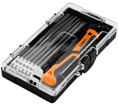 Uchwyt do pilników iglaków Neo Tools 44-653 zestaw 14+1 (5906692022991)
