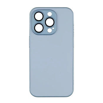 Чехол-накладка стеклянный матовый с защитой камеры Matte AG-Glass для iPhone 12 Pro Sierra Blue