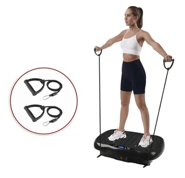Віброплатформа з еспандерами Vibro Slim Renew Force вібраційна платформа для тренувань до 150 кг Чорна