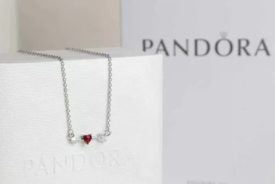 Pandora Ожерелье Стрела-сердце + упаковка в подарок