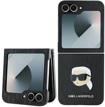 Etui Karl Lagerfeld Saffiano Monogram do Samsung Galaxy Z Flip 6 Black (3666339322441)