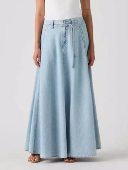 Spódnica damska jeansowa długa Levi`s XL Skirt 001T4-0014 26 Błękitna (5401187786230)