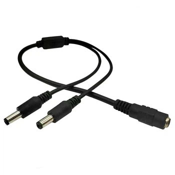 Спліттер розгалужувач живлення DC 5.5x2.1 мм (1F х 2M) для камер CCTV Led-стрічок, 40 см (48955)