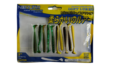 Силикон Nomura Gator (съедобный) 50мм 1гр. цвет-001mix (bee color) 10шт