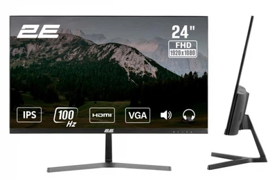 Монитор 2e 23.8" d2425b D-Sub, hdmi, mm, ips, 100Hz, FreeSync 2e-d2425b-01.eu