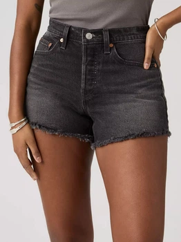 Шорти джинсові короткі жіночі Levi`s 501® Curve Short 005DP-0012 26 Чорні (5401187792217)