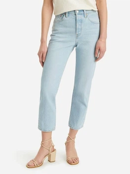 Jeansy regular fit damskie Levi`s 501® Crop 36200-0326 W25L30 Błękitne (5401157239421)